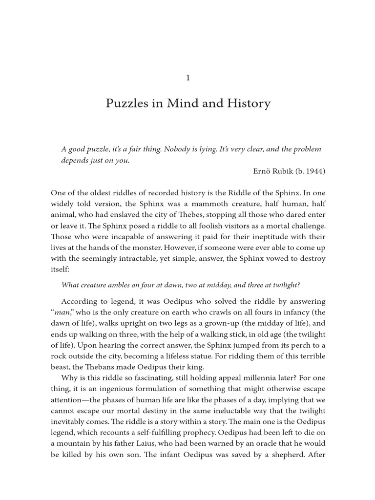 An Anthropology of Puzzles The Role of Puzzles in The Origin Sample PDF