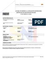 Sistema Nacional de Ingreso A La Educación Universitaria Certificado de Participación Sni 2023