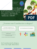 Ubicación de La Ecología y El Desarrollo Sostenible en La Constitución y La Ley Orgánica Del Medio Ambiente 28611°