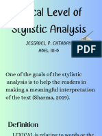 Lexical Level of Stylistic Analysis