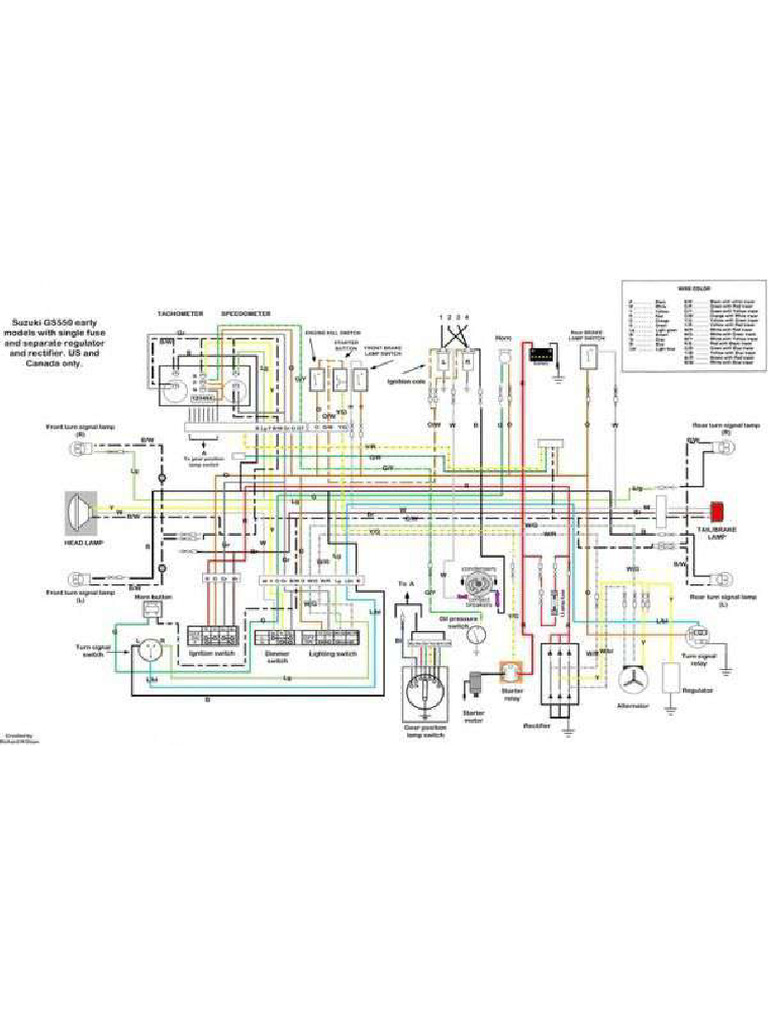Suzuki Gs550 Wiring Diagram | PDF