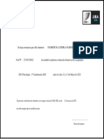 Certificado - Primera Evaluacin de Carcter Formativo