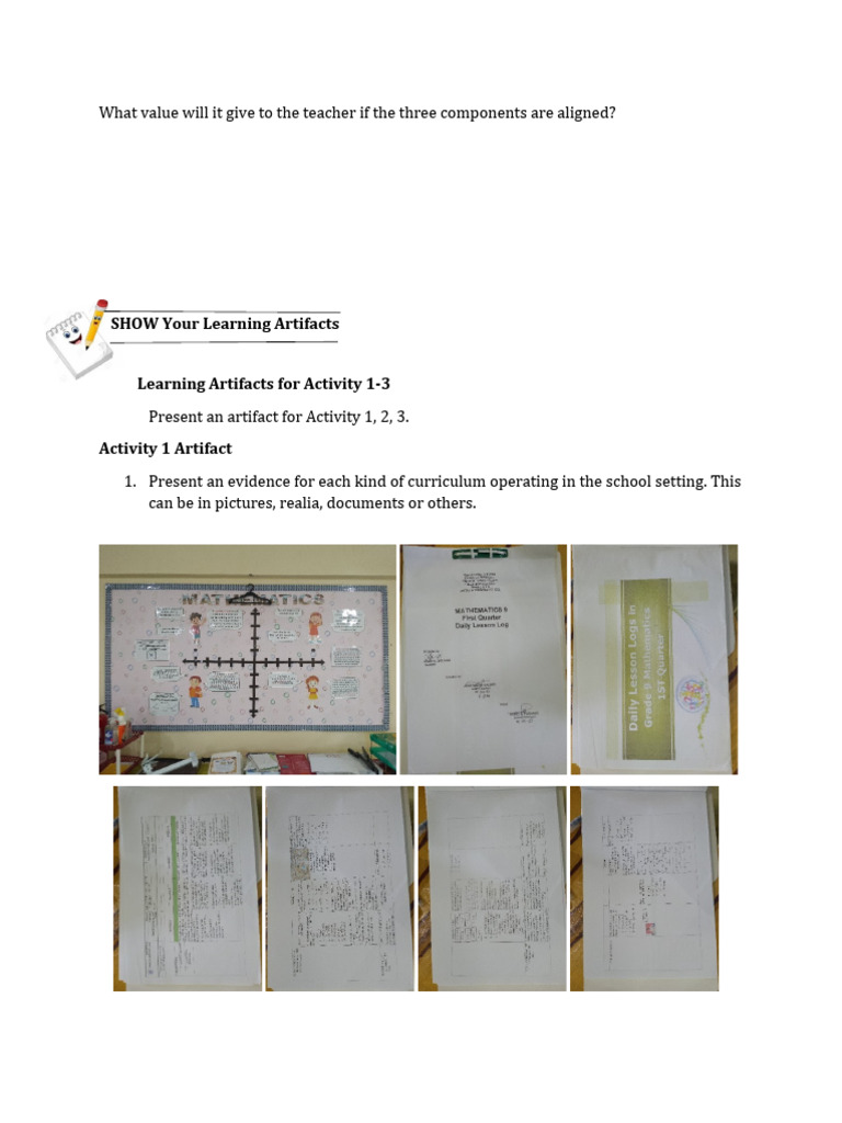 Show Your Learning Artifacts 4 | PDF