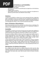 Pharmaceutical Solutions and Solubility