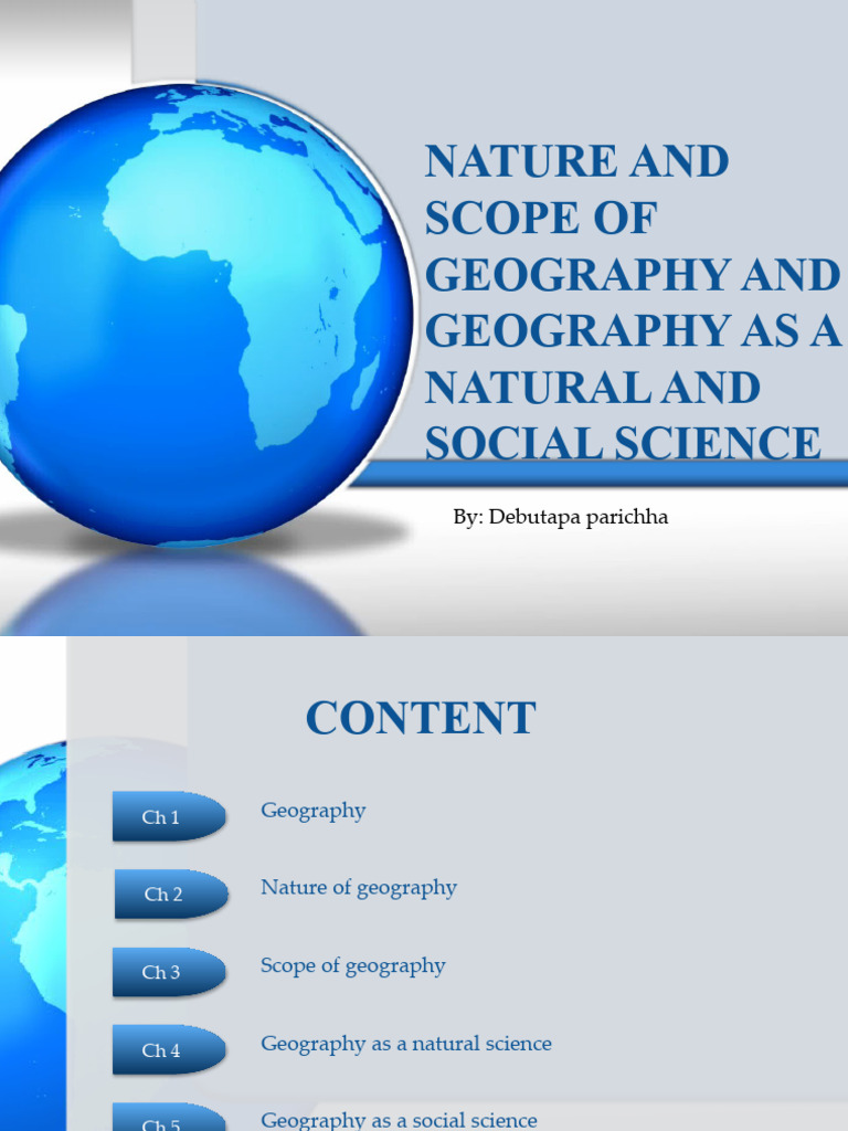 Nature and scope of geography and geography as pdf