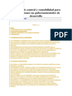 Sistemas de Control y Contabilidad para Organizaciones No Gubernamentales de Desarrollo