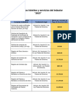 Costos Tramites Servicios 2023