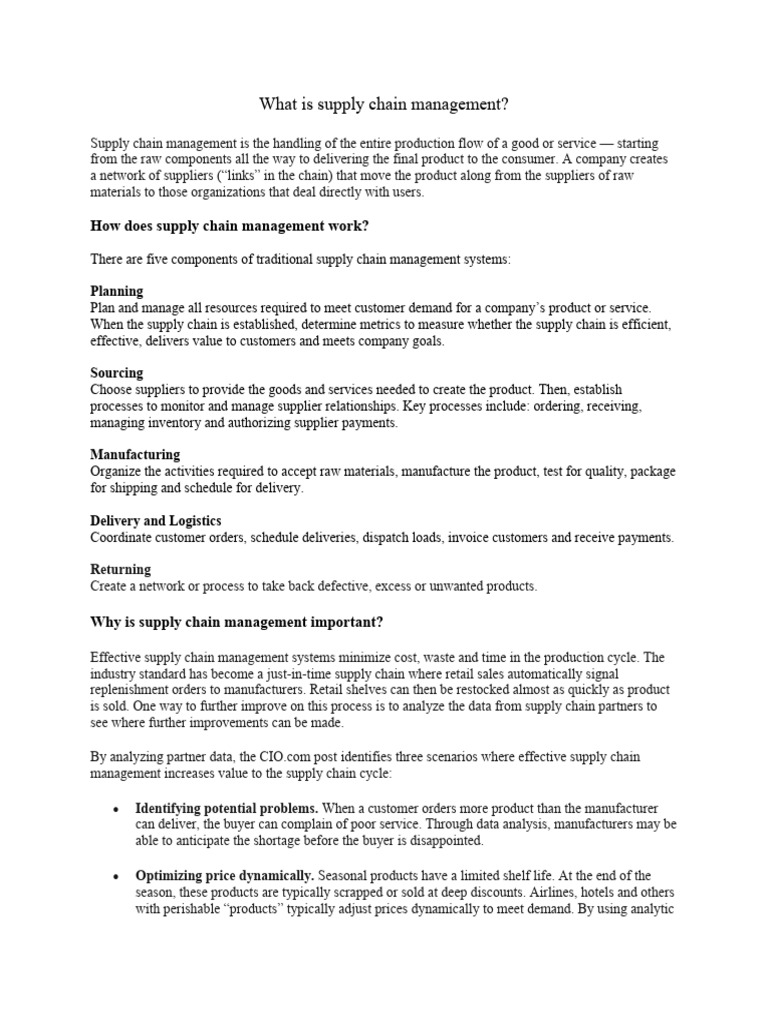 Erp Supply Chain Management Pdf