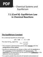 02 - 7.1 (Cont'd) Equilibrium Law