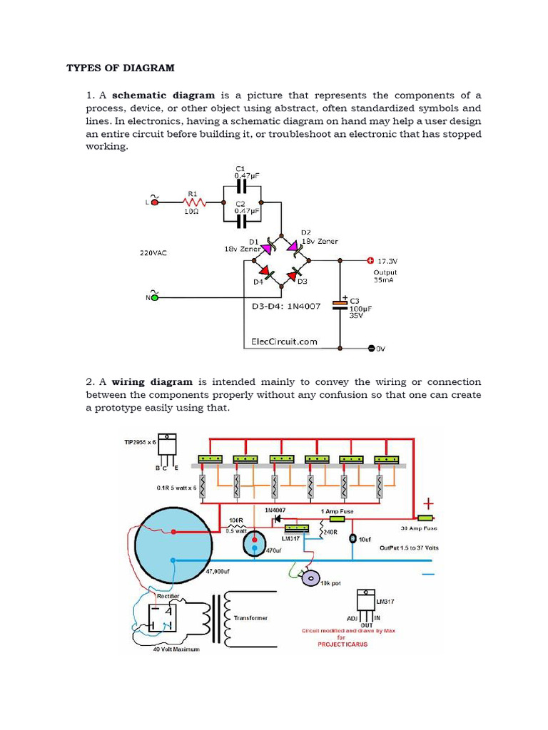 Types of Electrical Diagrams Explained | PDF | Capacitor | Electrical ...