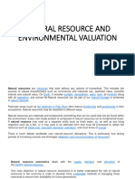 Valuation of Natural Resources and Environment