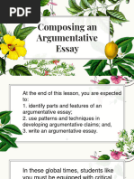 Quarter 3 Lesson 1 (Composing An Argumentative Essay)