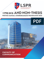 Fakultas Komunikasi - LSPR UGP Thesis - Non-Thesis Writing Manual 2023