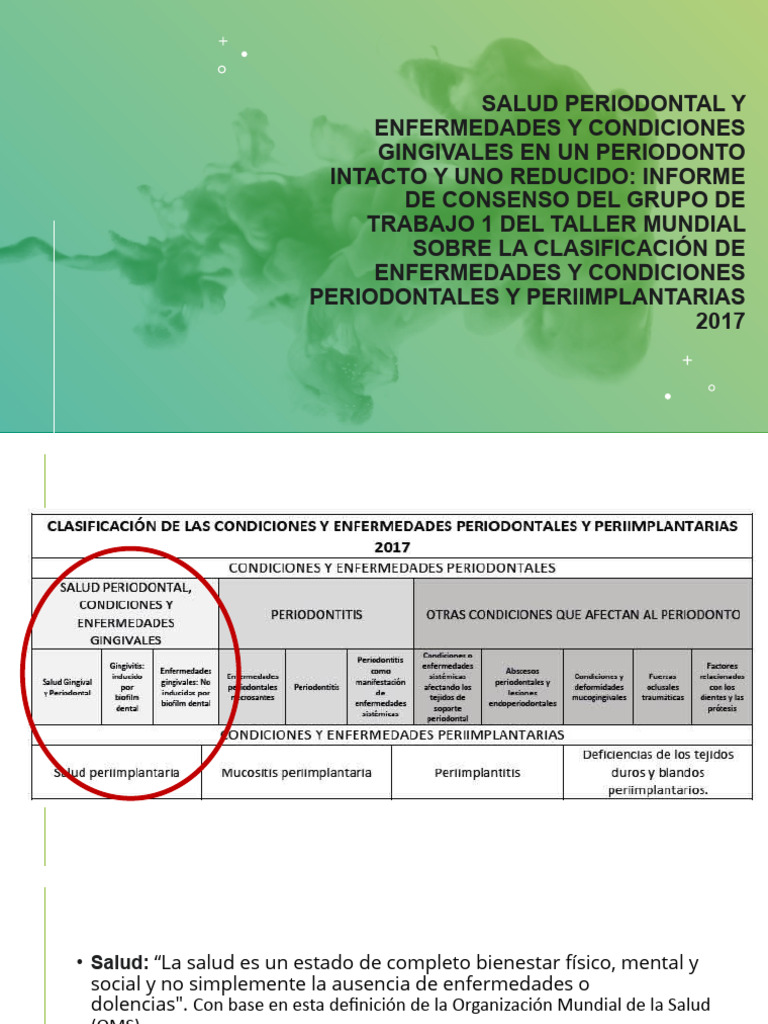 Salud periodontal: intacto vs reducido | PDF | Ciencias de la Salud ...