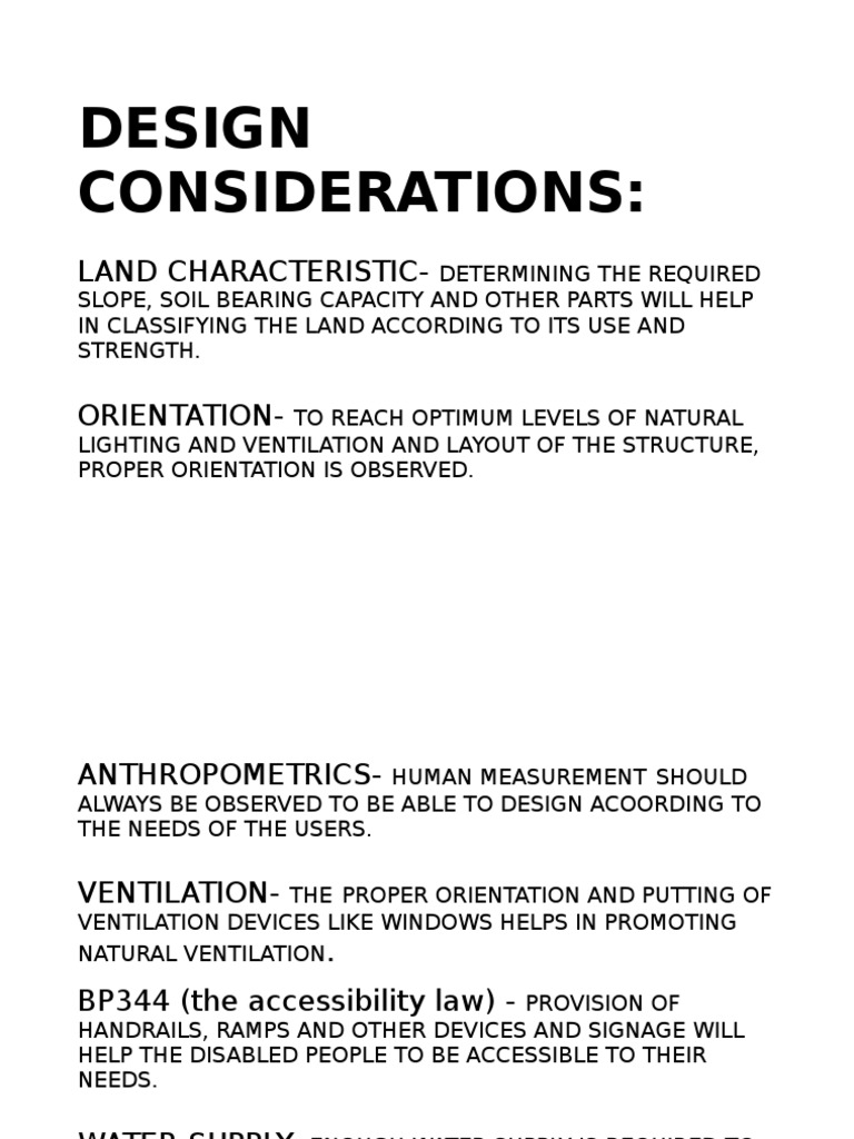 Design Considerations | PDF
