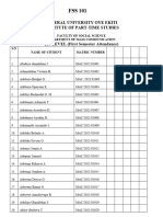 Mass Communication Attendance Updated 2023