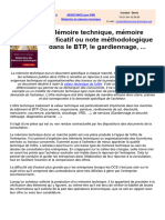 Memoire Technique PDF