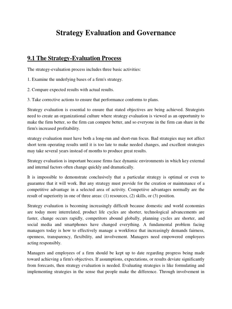 Materi Ch 9 Strategic Management Pdf Strategic Management Governance