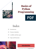 Basics of Python Programming Basics of Python Programming