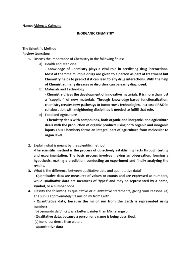 Inorganic compound intelligence overview