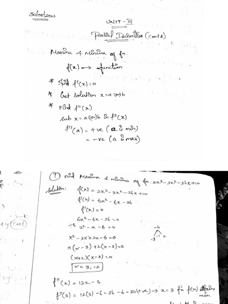 Differential Calculus Unit 3 PDF