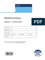 Year 6 Mathematics 2022 Spring White Rose Arithmetic Paper 1