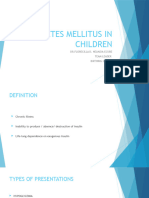 Diabetes Mellitus in Children