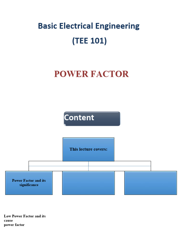Power Factor Basics for Students | PDF | Science & Mathematics