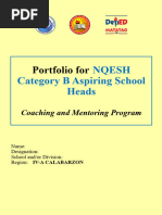 Template Portfolio Coaching and Mentoring Program For NQESH Cat B