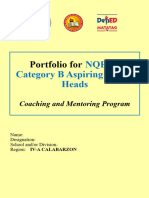 Template Portfolio Coaching and Mentoring Program For NQESH Cat B