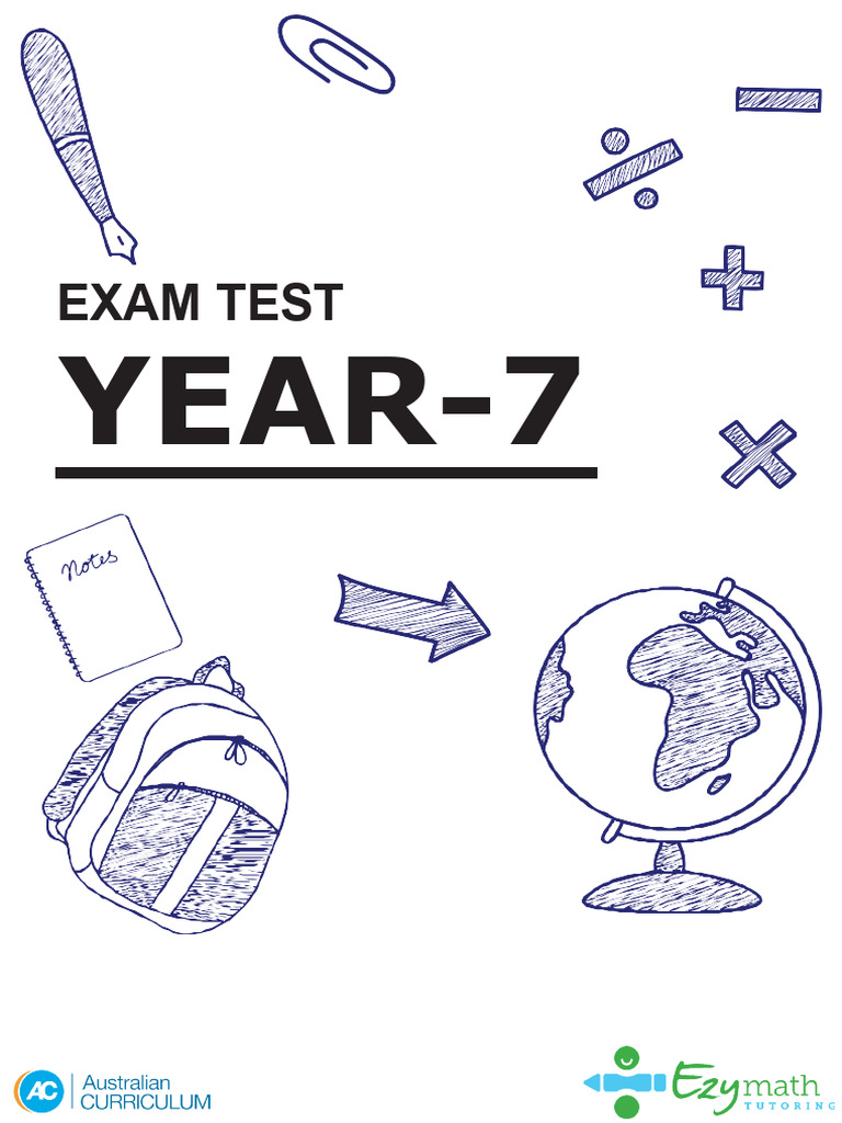 Year 7 Maths Test - Yearly Exam - Questions | PDF