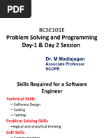 BCSE101E: Problem Solving and Programming Day-1 & Day 2 Session