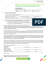 Commitment Form - Absence of Original Customer