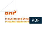 Inclusion and Diversity: Position Statement