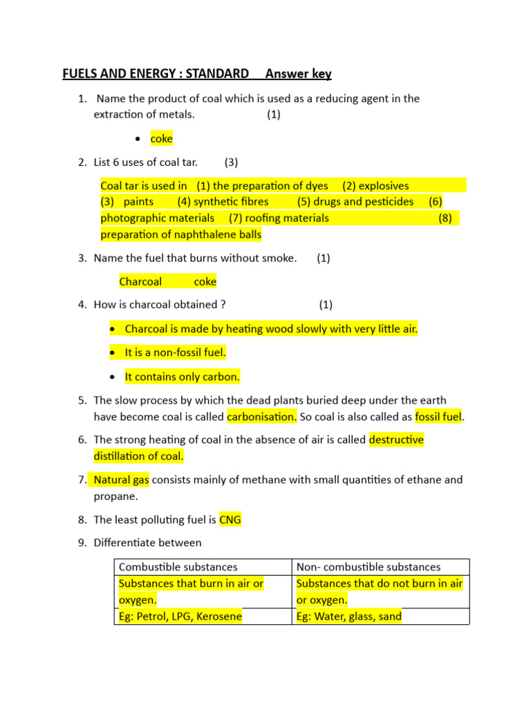 650db0dfbca29fuelsstandardanswerkey(1) PDF
