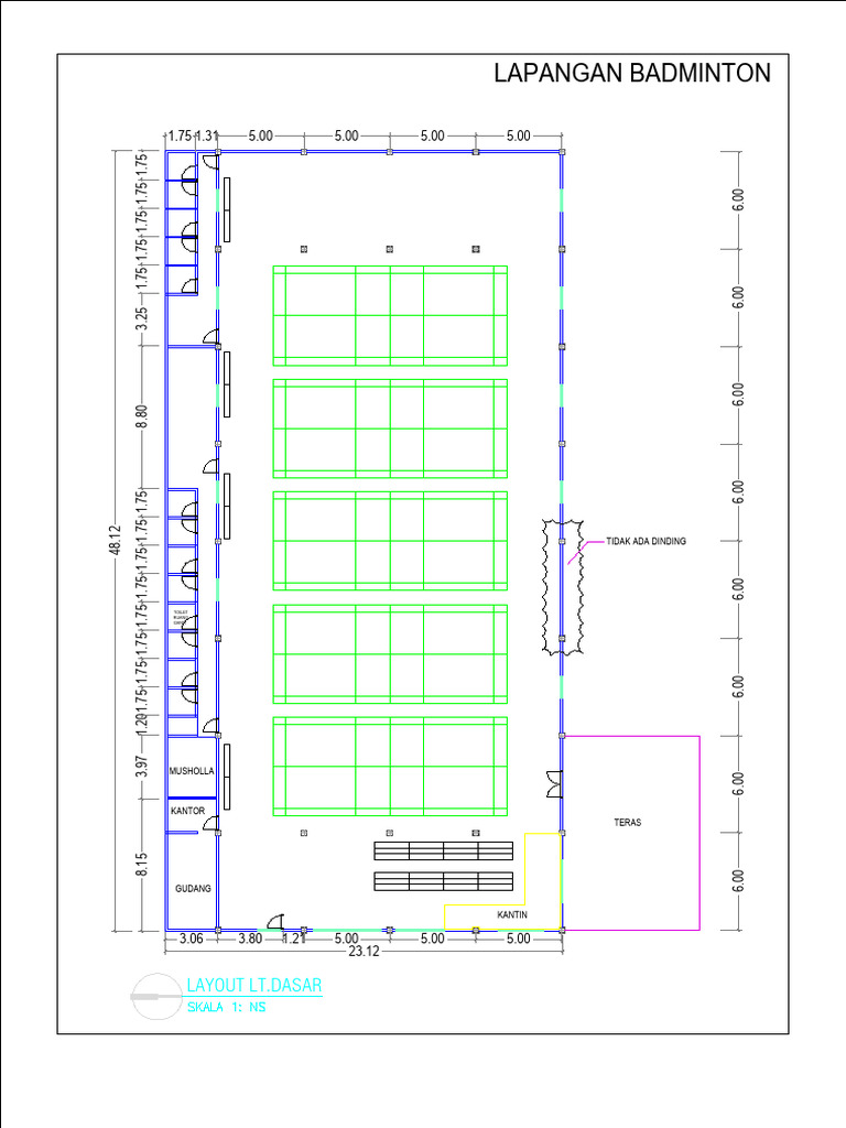 Badminton Court Layout Plan | PDF