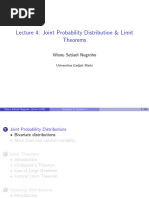 Lecture 4: Joint Probability Distribution & Limit Theorems: Wisnu Setiadi Nugroho