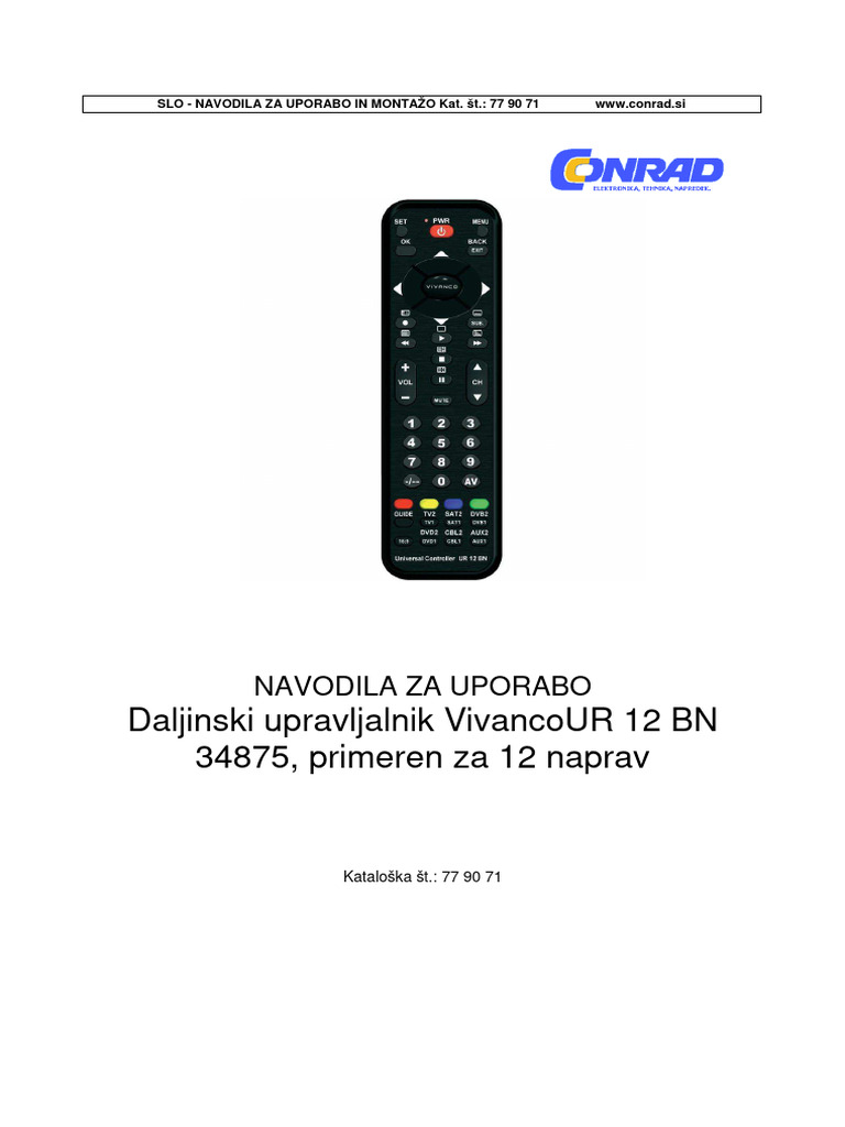 Télécommande Générique URC6025R01-12 Pour TV/DVR Zon HD (occasion)