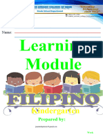 Kinder Filipino Module 2