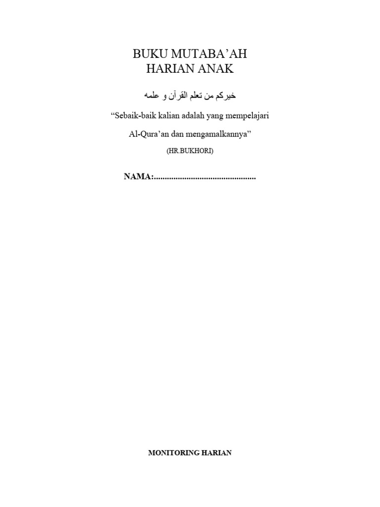 Buku Mutaba'Ah | PDF