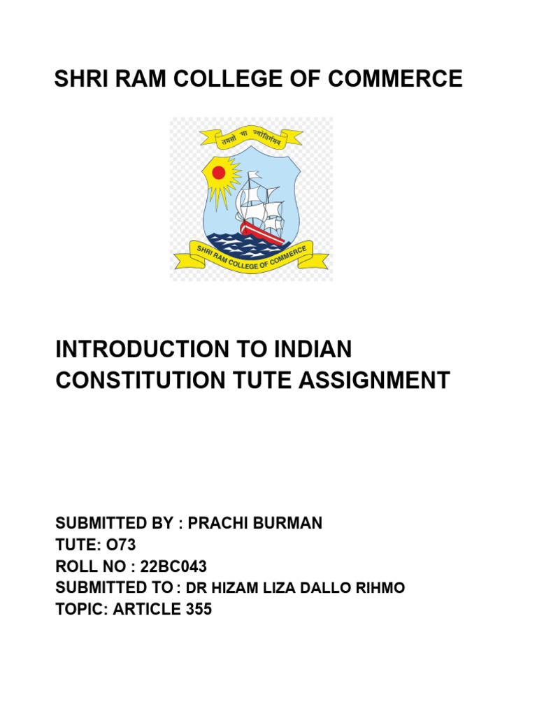 Article 355 of the Indian Constitution Explained | PDF | Politics