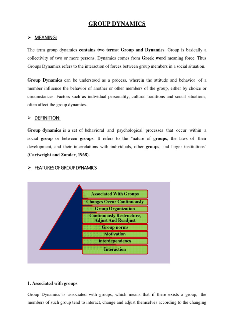 Group Dynamics, Cohesiveness and Teams | PDF | Self-Improvement