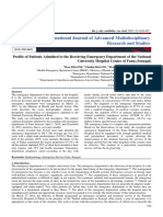 Profile of Patients Admitted To The Receiving Emergency Department of The National