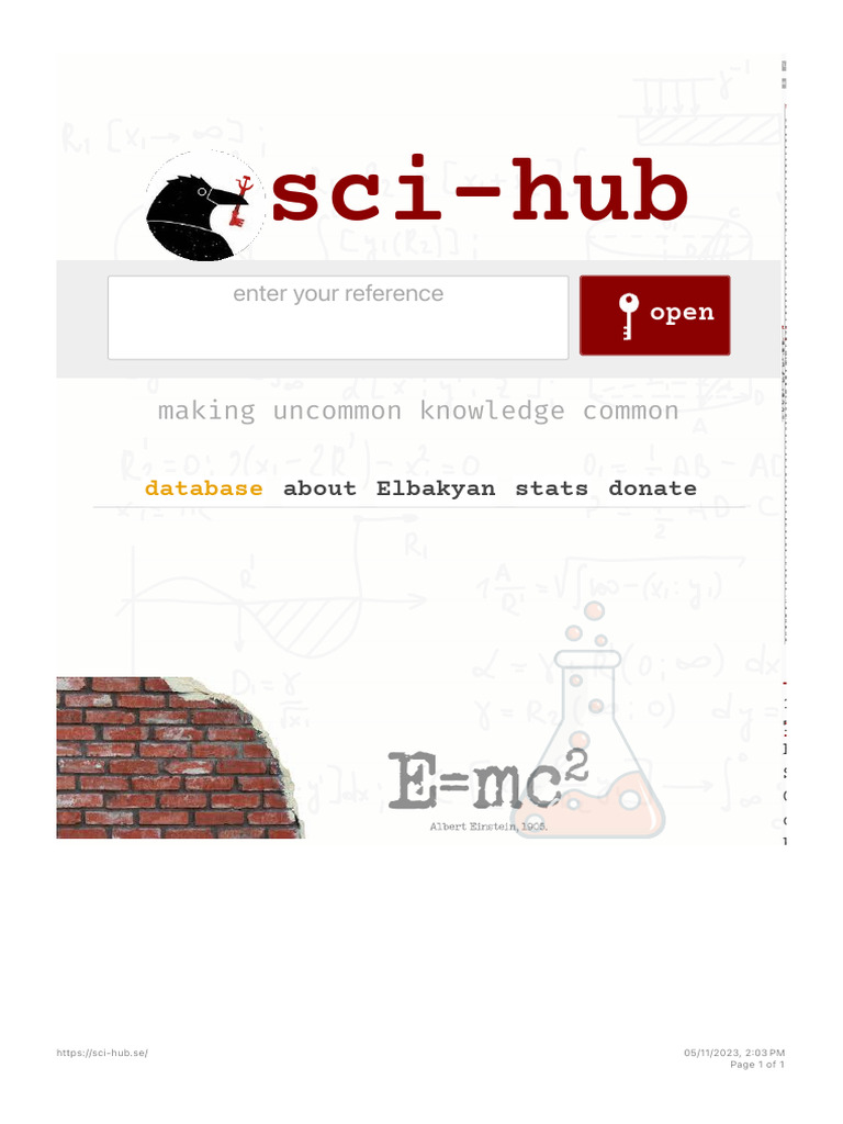Sci-Hub - Making Uncommon Knowledge Common | PDF | Information ...