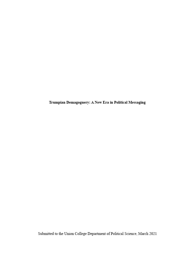Trump's Unique Political Messaging Strategies | PDF | Conspiracy Theory ...