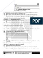 P-Block Elements (N - O Family) Exercise