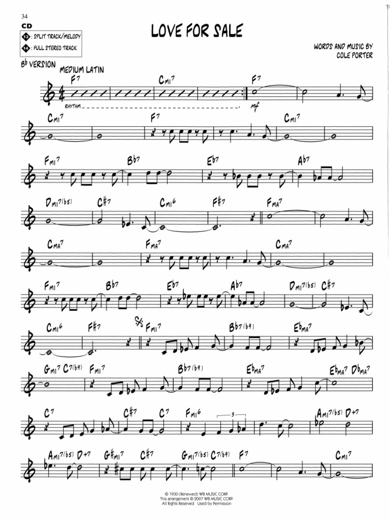 Love For Sale BB Version PDF