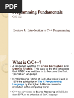 4-Lec - Introduction To C++ Programming