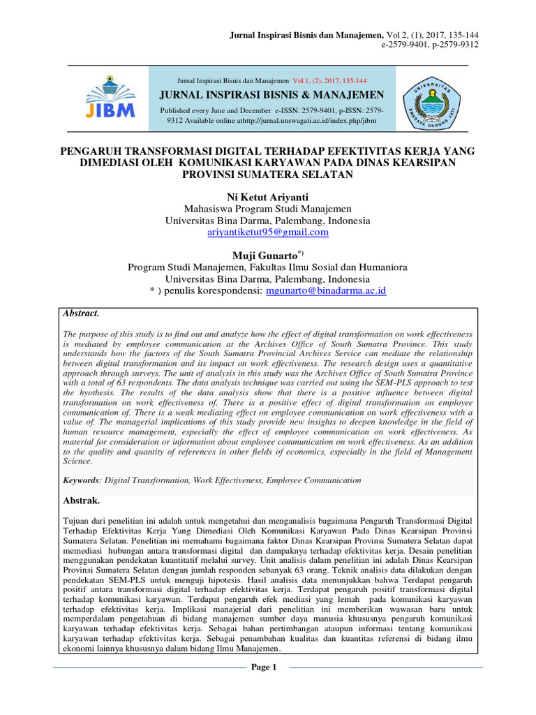 Template Artikel Jurnal JIBM Ketut | PDF