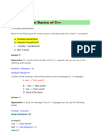 MCQ Based On Basics of C